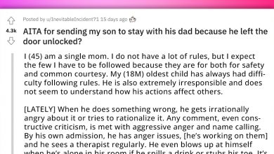 Photo of Redditor Sends Her Son To Stay With Father Because He Left The Front Door Open, Causing Their Cat To Get Out