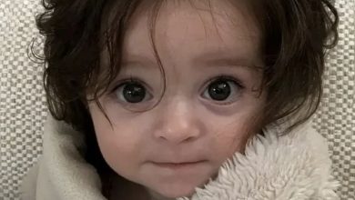 Photo of This baby was born with a lot of hair