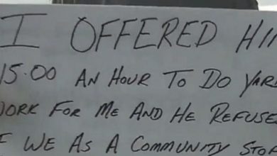 Photo of A Man Offers a Beggar Honest Work, But He Turns Him Down. So, He Makes His Own Sign…