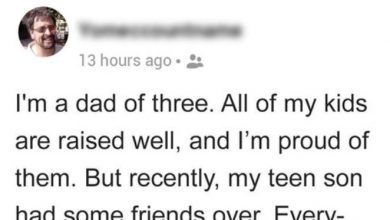 Photo of A father had punished his son after he pulled a prank on a girl