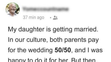 Photo of Her father refused to pay for the wedding…