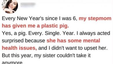 Photo of Every New Year’s since I was 6, my stepmom has given me a plastic pig.