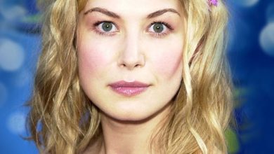 Photo of Why gorgeous Rosamund Pike was forced to cover her face at the Golden Globes.