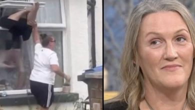 Photo of Woman Falls Through Window, Exposes Herself, Then Wets Herself