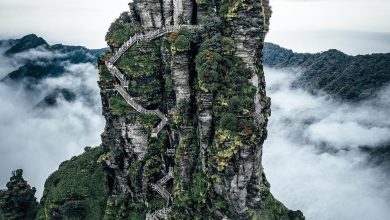 Photo of Two Buddhist Temples in the Air