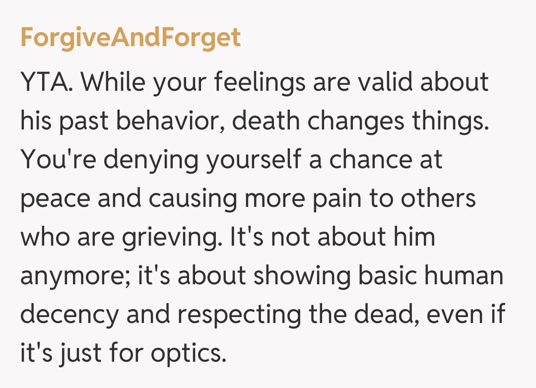 Comentariu de la ForgiveAndForget