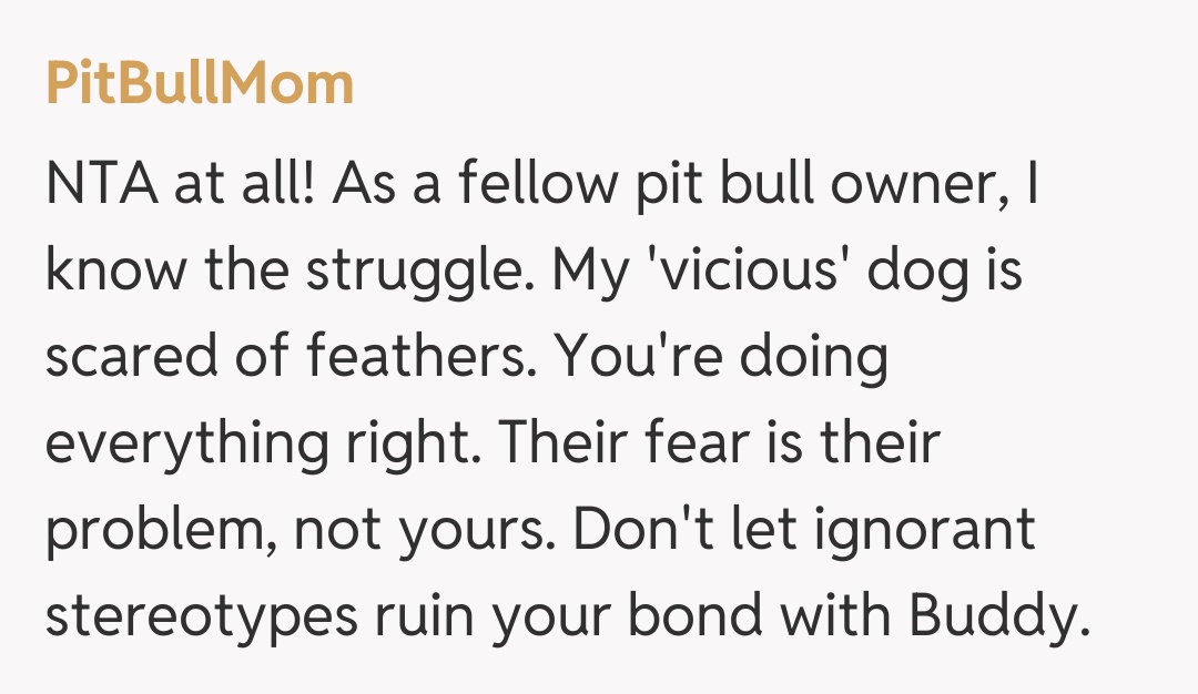 Comentariu de la PitBullMom