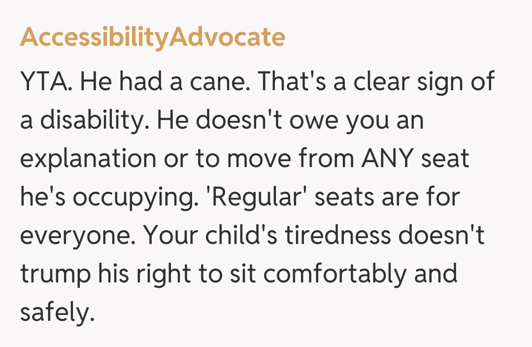 Comentariu de la AccessibilityAdvocate
