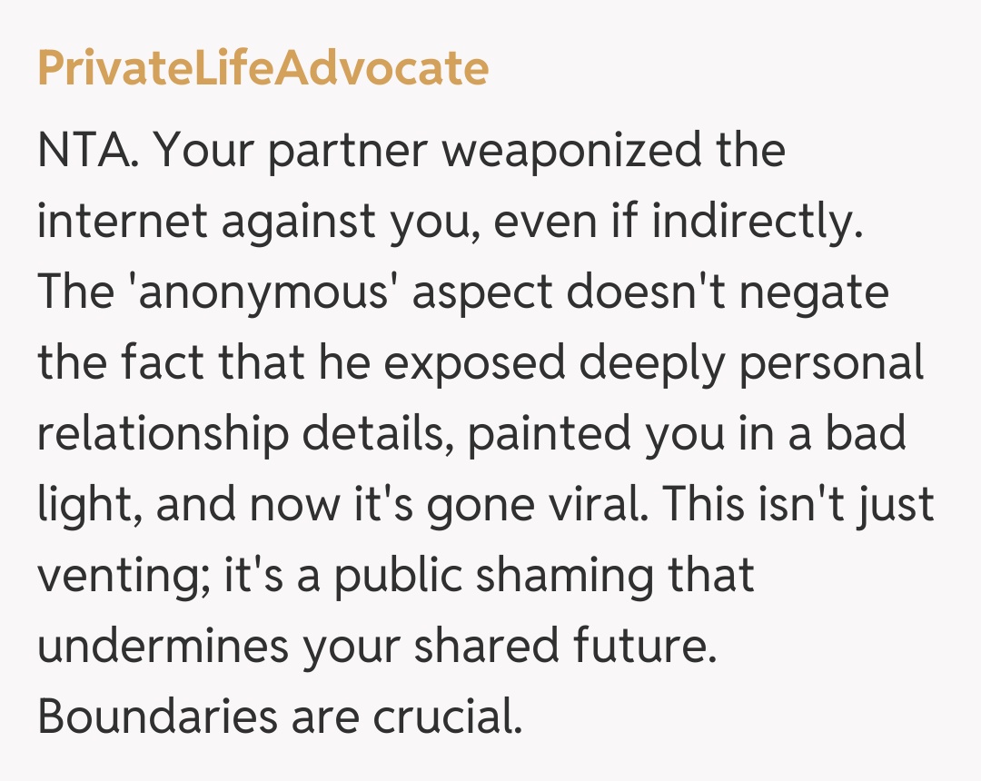 Comentariu de la PrivateLifeAdvocate
