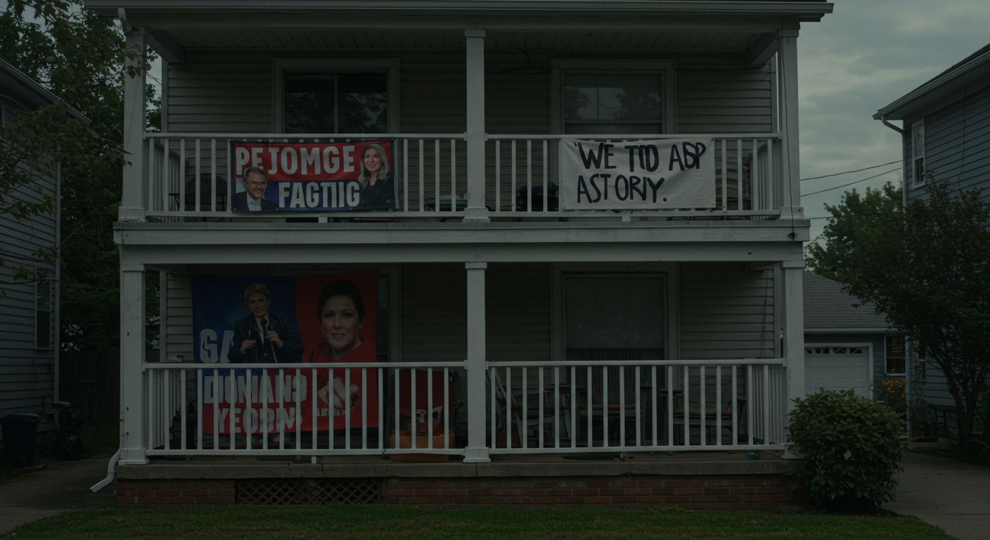 AITA for asking my roommate to remove their political propaganda banners from our shared porch?