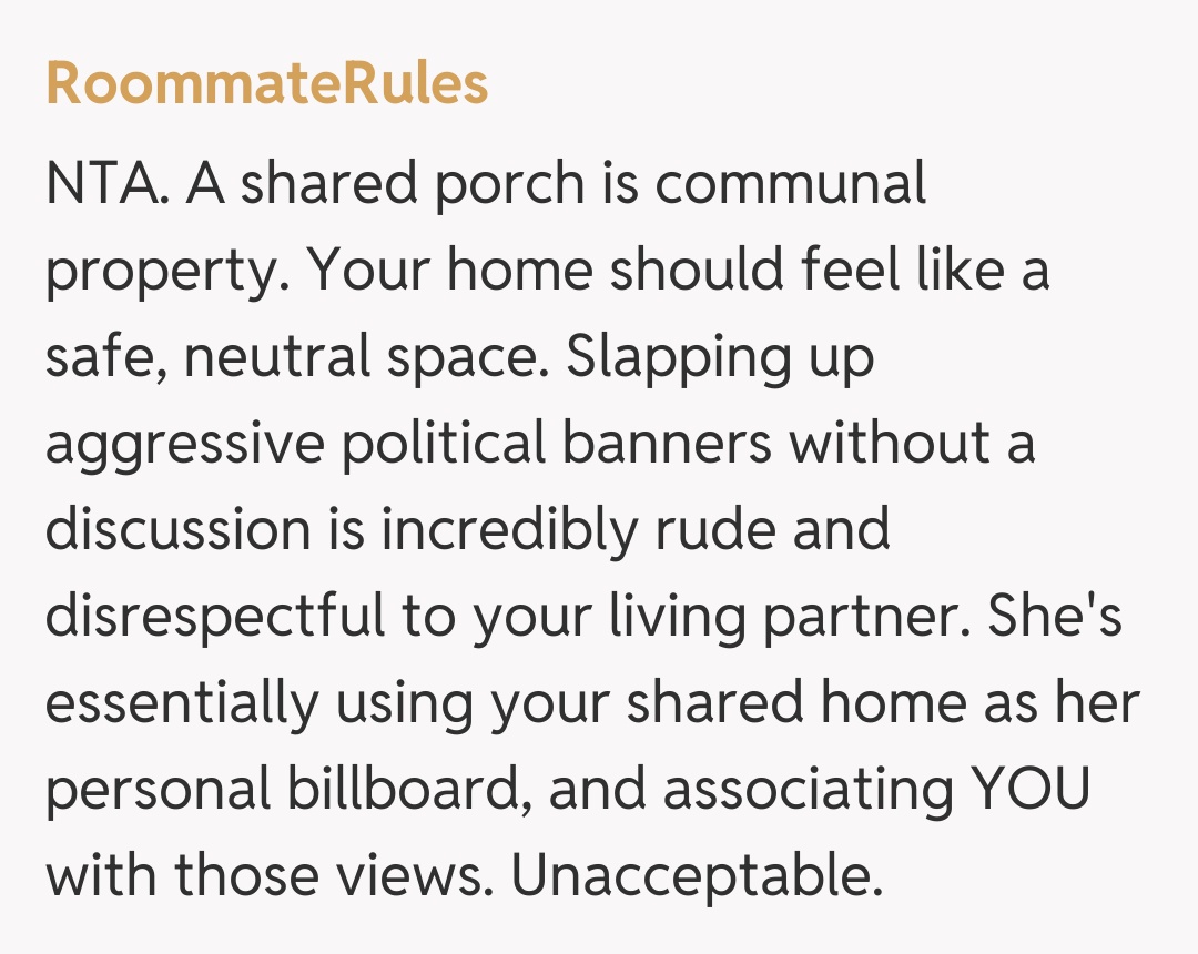 Comentariu de la RoommateRules