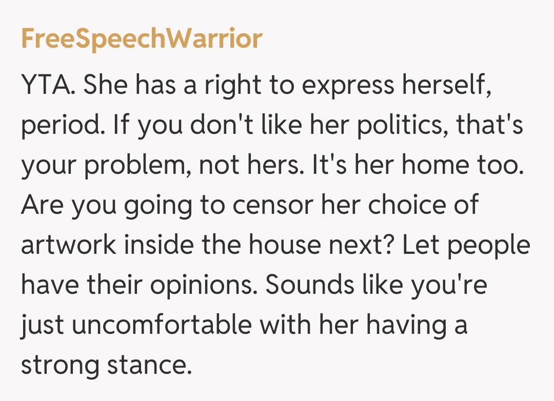 Comentariu de la FreeSpeechWarrior