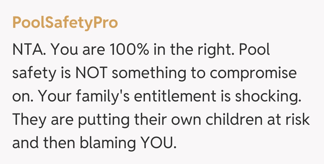 Comentariu de la PoolSafetyPro
