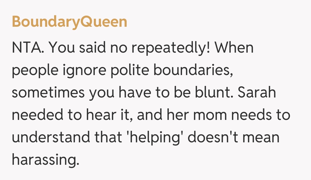 Comentariu de la BoundaryQueen