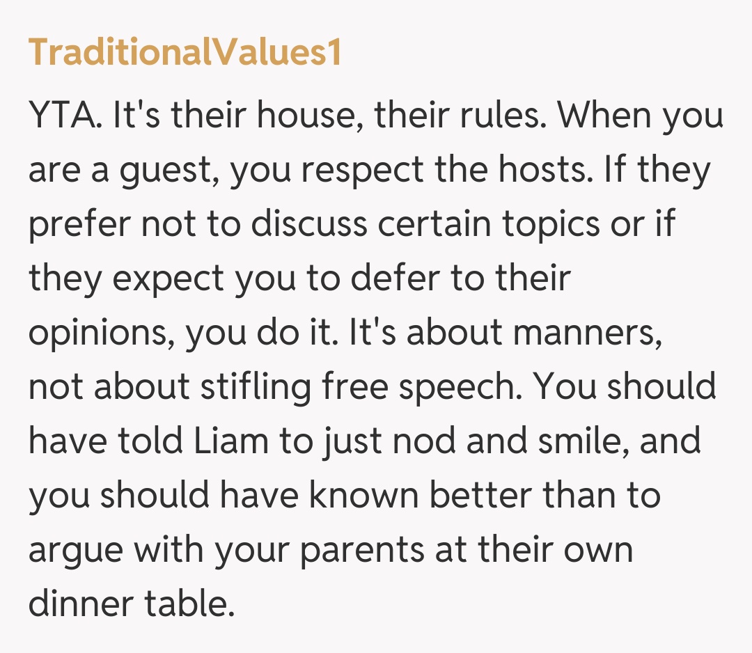 Comentariu de la TraditionalValues1