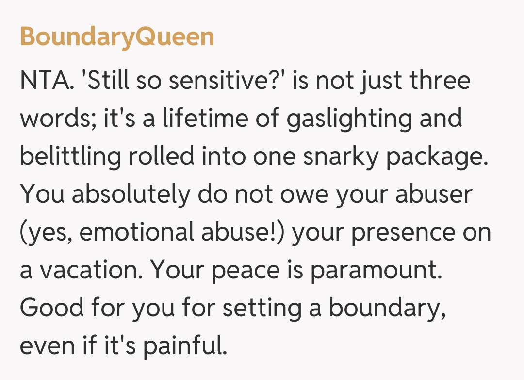 Comentariu de la BoundaryQueen