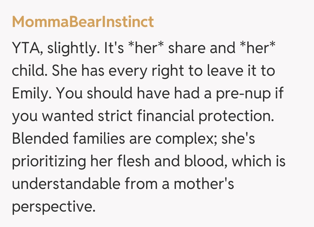 Comentariu de la MommaBearInstinct