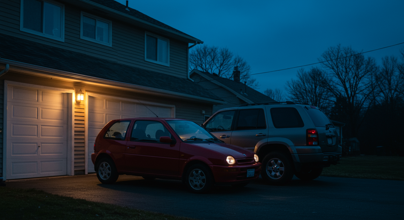 AITA for blocking a stranger's car in my driveway and leaving for the weekend?
