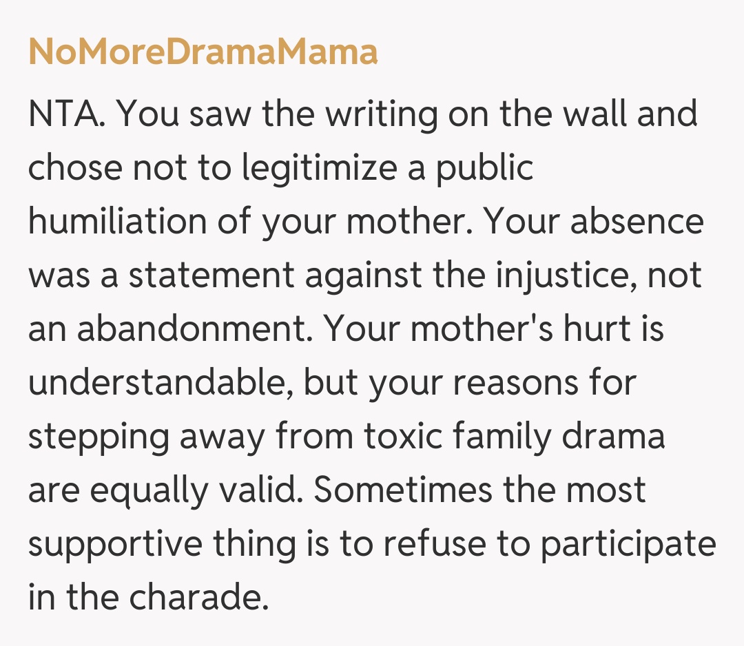 Comentariu de la NoMoreDramaMama