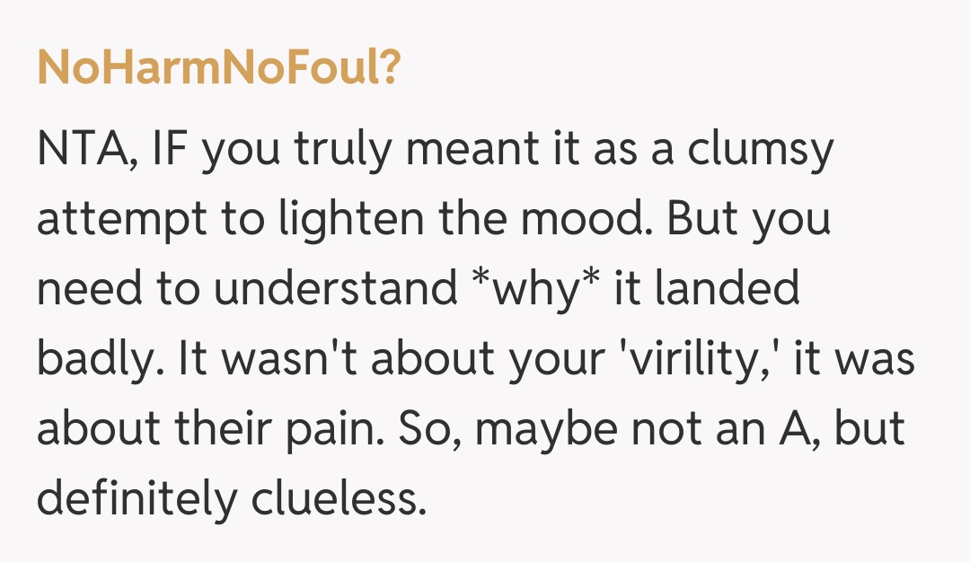 Comentariu de la NoHarmNoFoul?