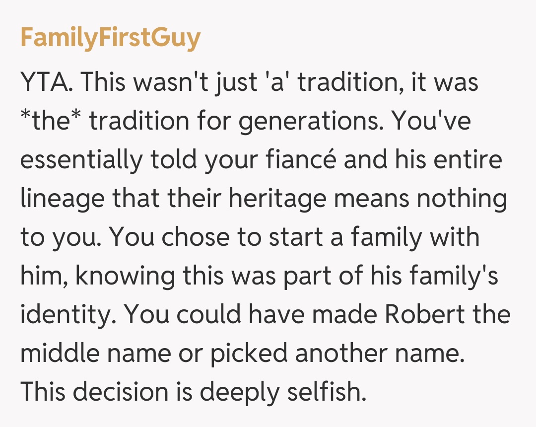 Comentariu de la FamilyFirstGuy