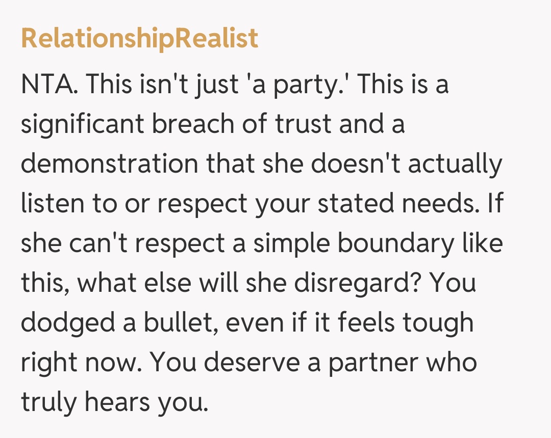 Comentariu de la RelationshipRealist