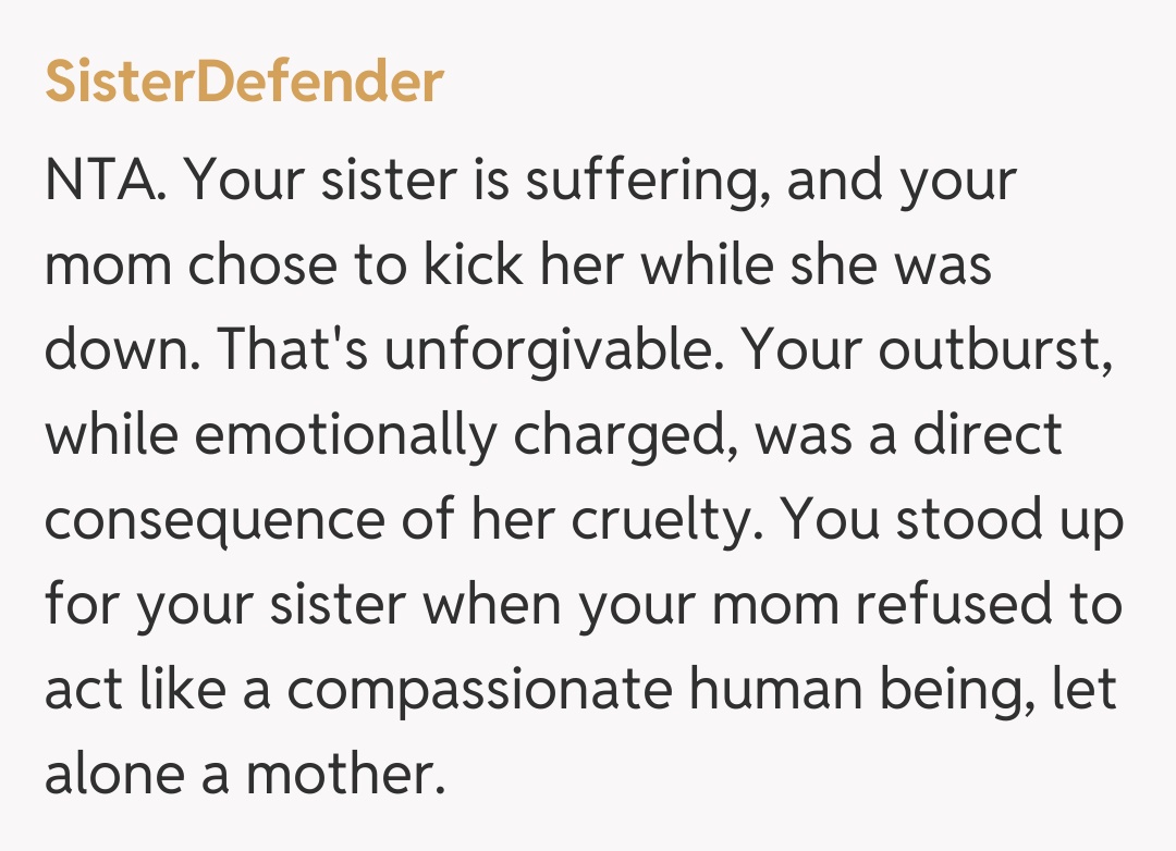 Comentariu de la SisterDefender