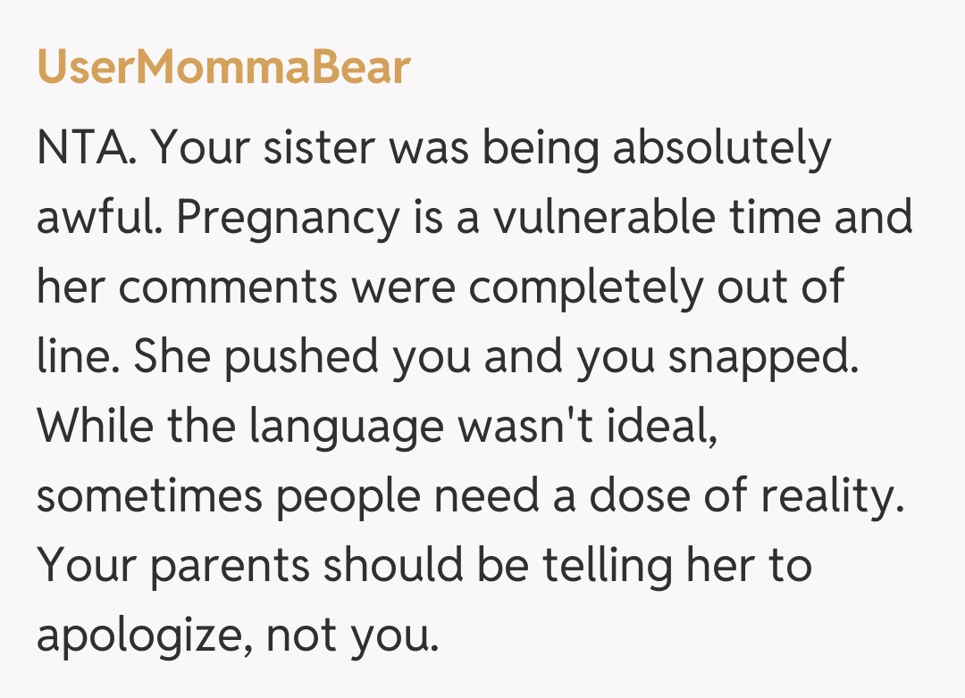 Comentariu de la UserMommaBear