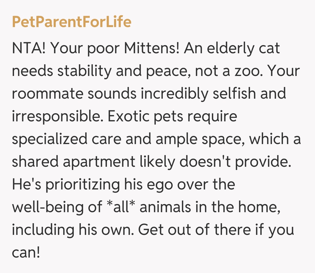Comentariu de la PetParentForLife
