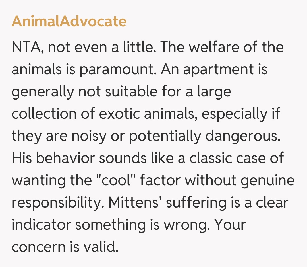 Comentariu de la AnimalAdvocate