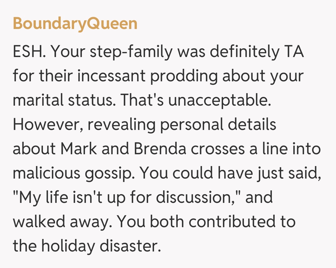 Comentariu de la BoundaryQueen