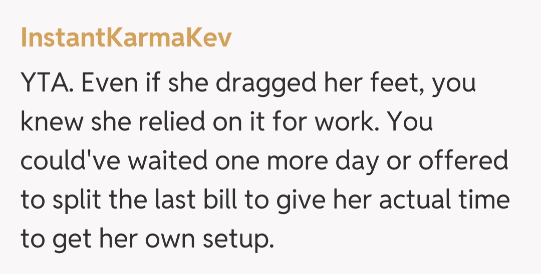Comentariu de la InstantKarmaKev