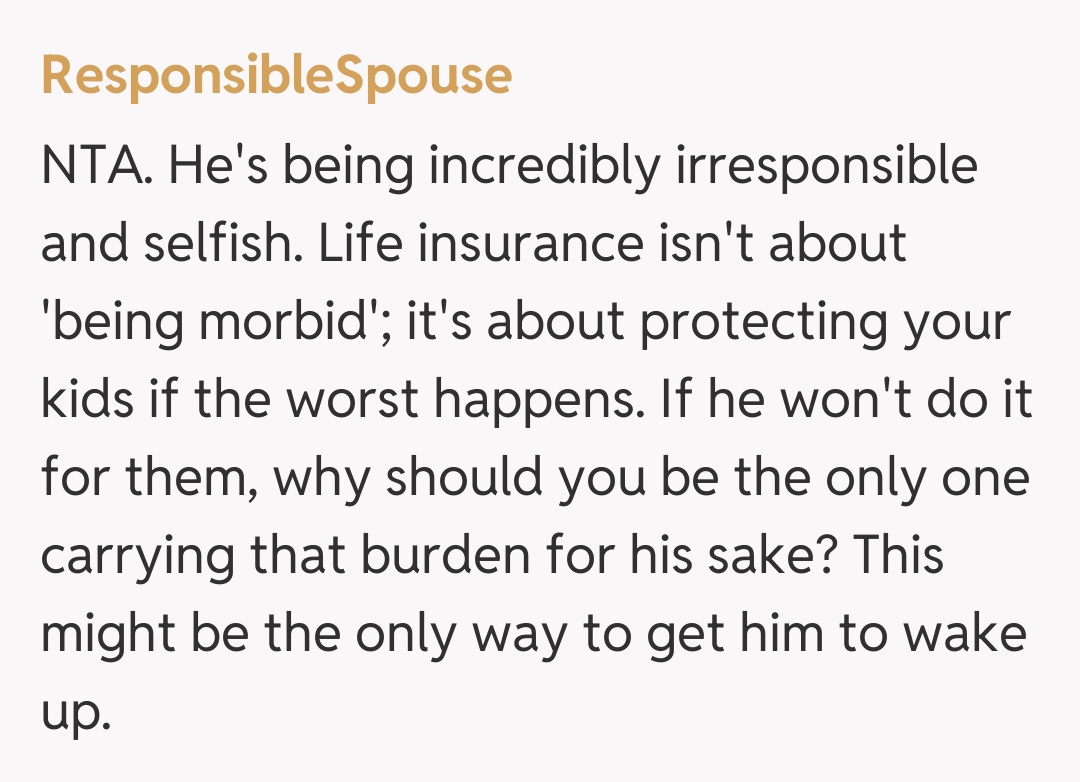 Comentariu de la ResponsibleSpouse