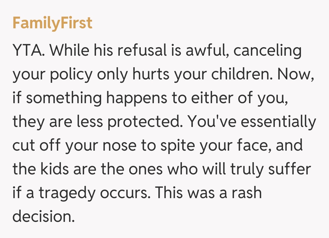 Comentariu de la FamilyFirst