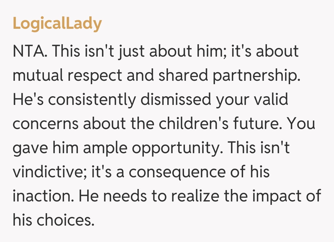 Comentariu de la LogicalLady