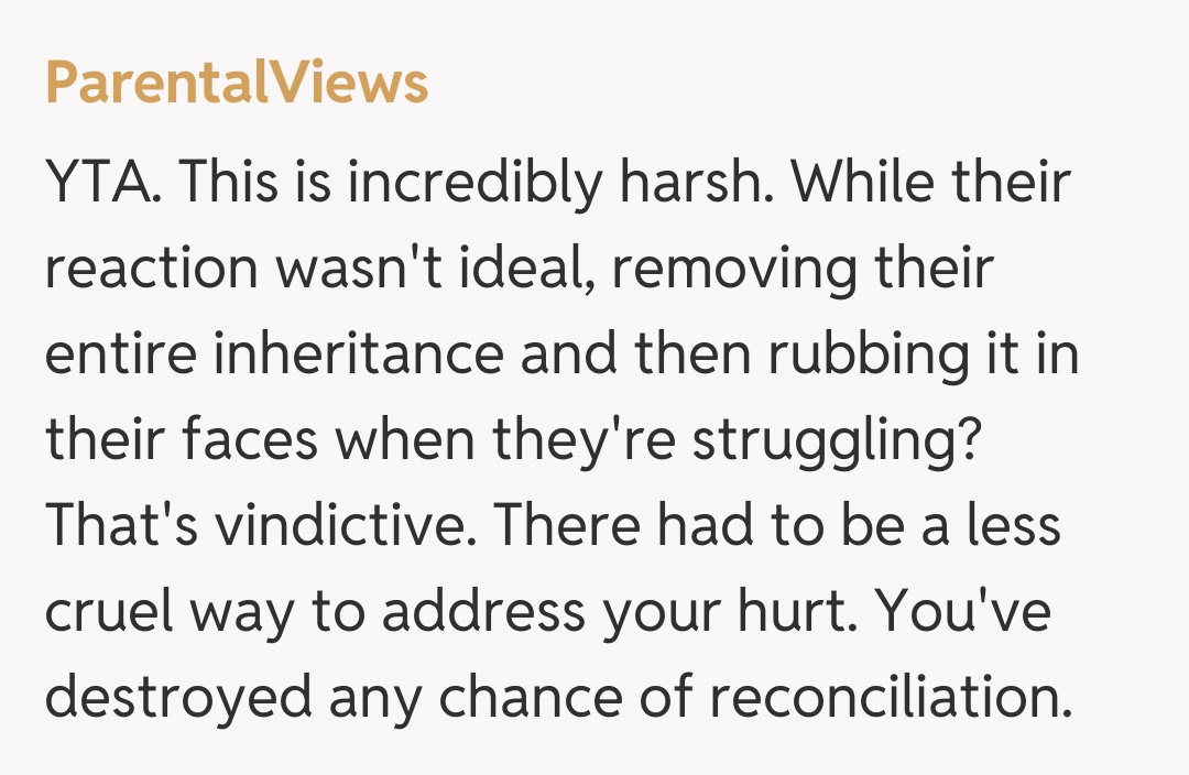 Comentariu de la ParentalViews
