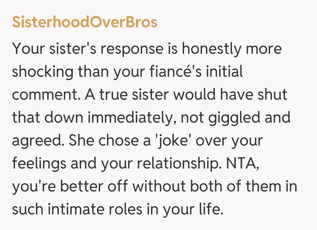 Comentariu de la SisterhoodOverBros