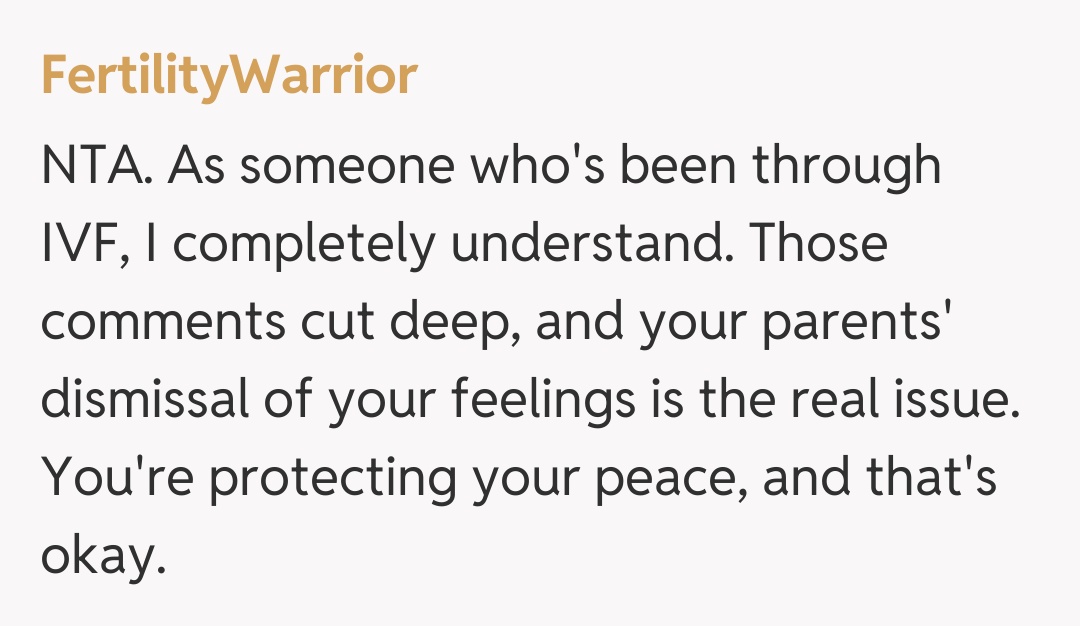 Comentariu de la FertilityWarrior