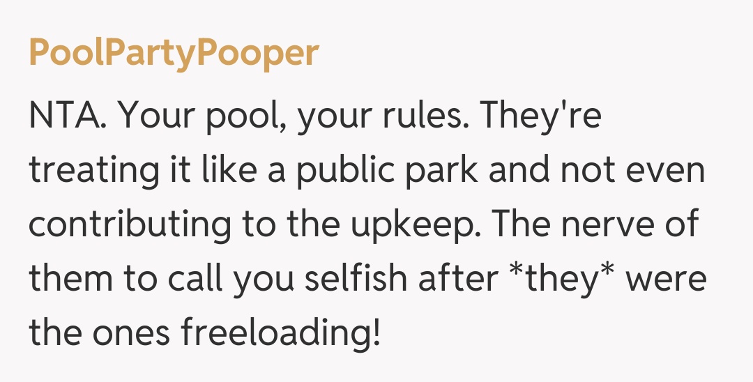 Comentariu de la PoolPartyPooper
