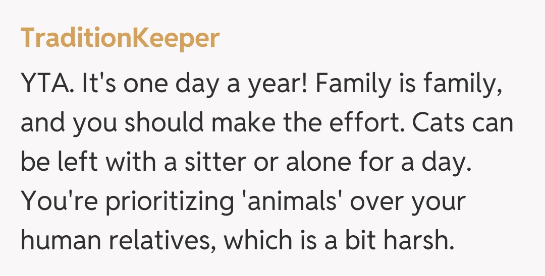 Comentariu de la TraditionKeeper