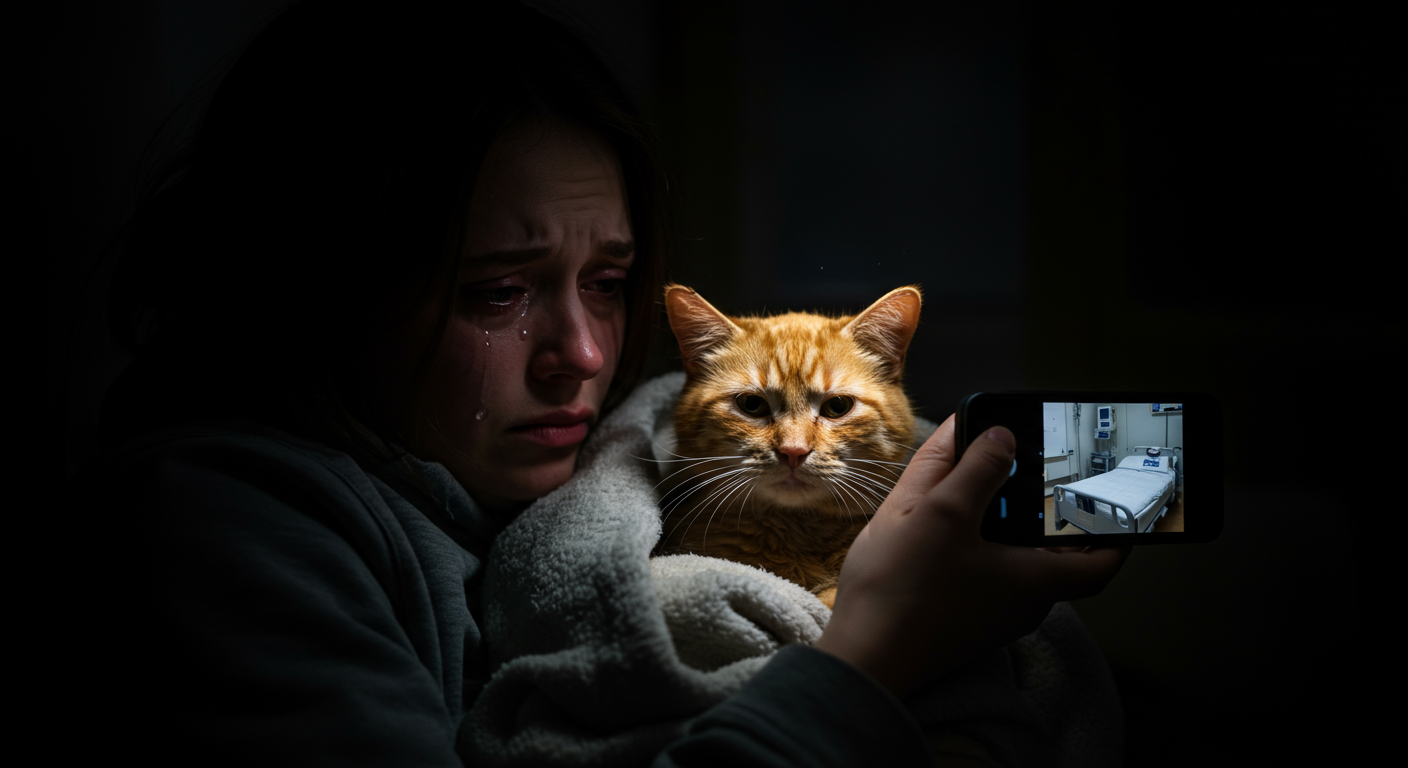 AITA for choosing to stay with my dying cat instead of visiting my mom in the hospital?