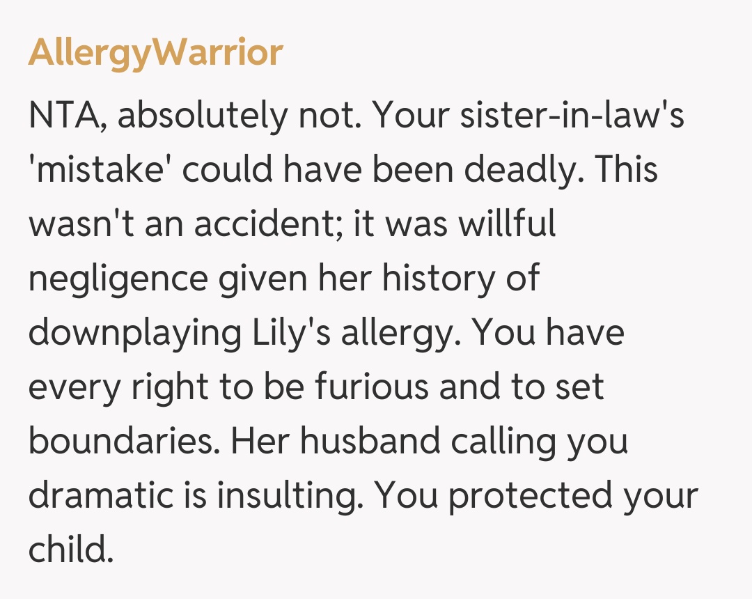 Comentariu de la AllergyWarrior