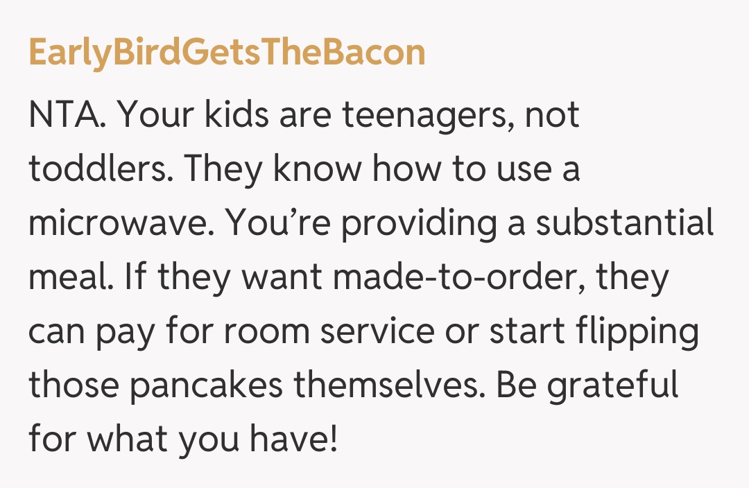 Comentariu de la EarlyBirdGetsTheBacon
