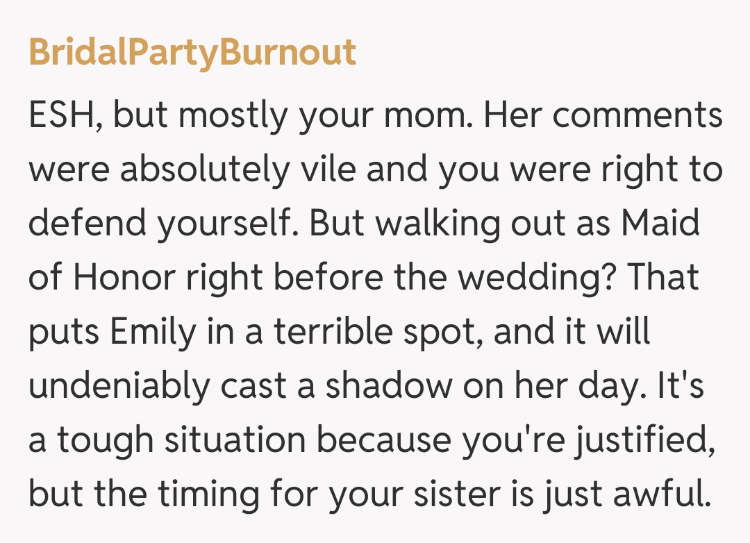 Comentariu de la BridalPartyBurnout