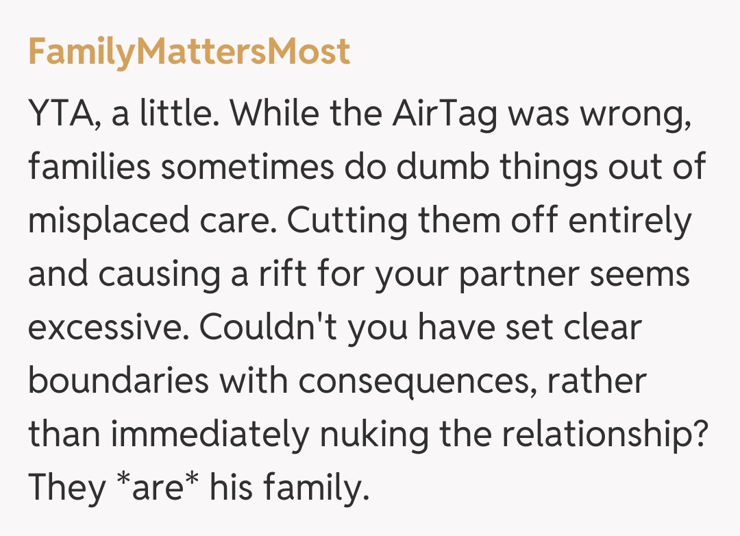 Comentariu de la FamilyMattersMost