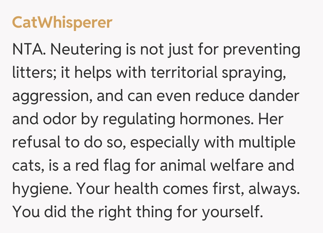 Comentariu de la CatWhisperer