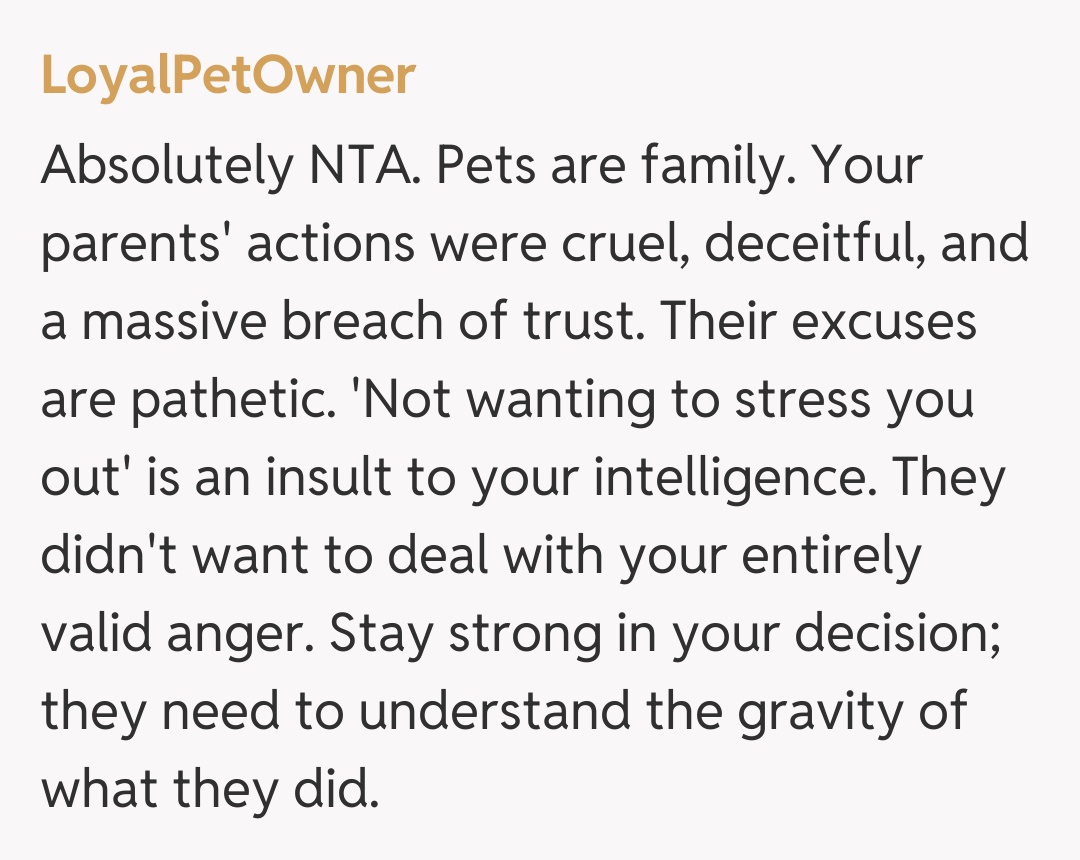 Comentariu de la LoyalPetOwner