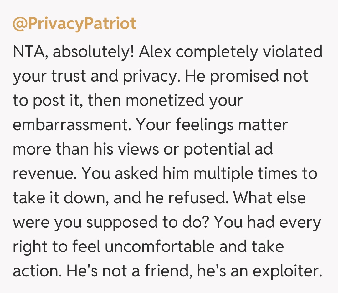 Comentariu de la @PrivacyPatriot