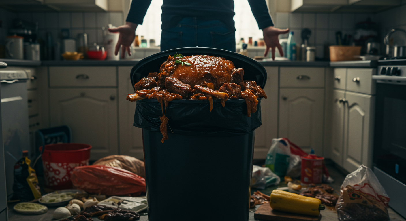 AITA for dumping dinner in the trash and asking my family not to stay at my place again?