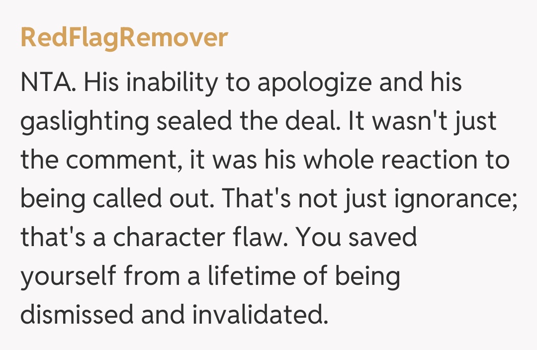 Comentariu de la RedFlagRemover
